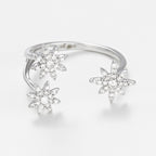 Bague "Bouquet Glacé" D0,20/55 - Or Blanc