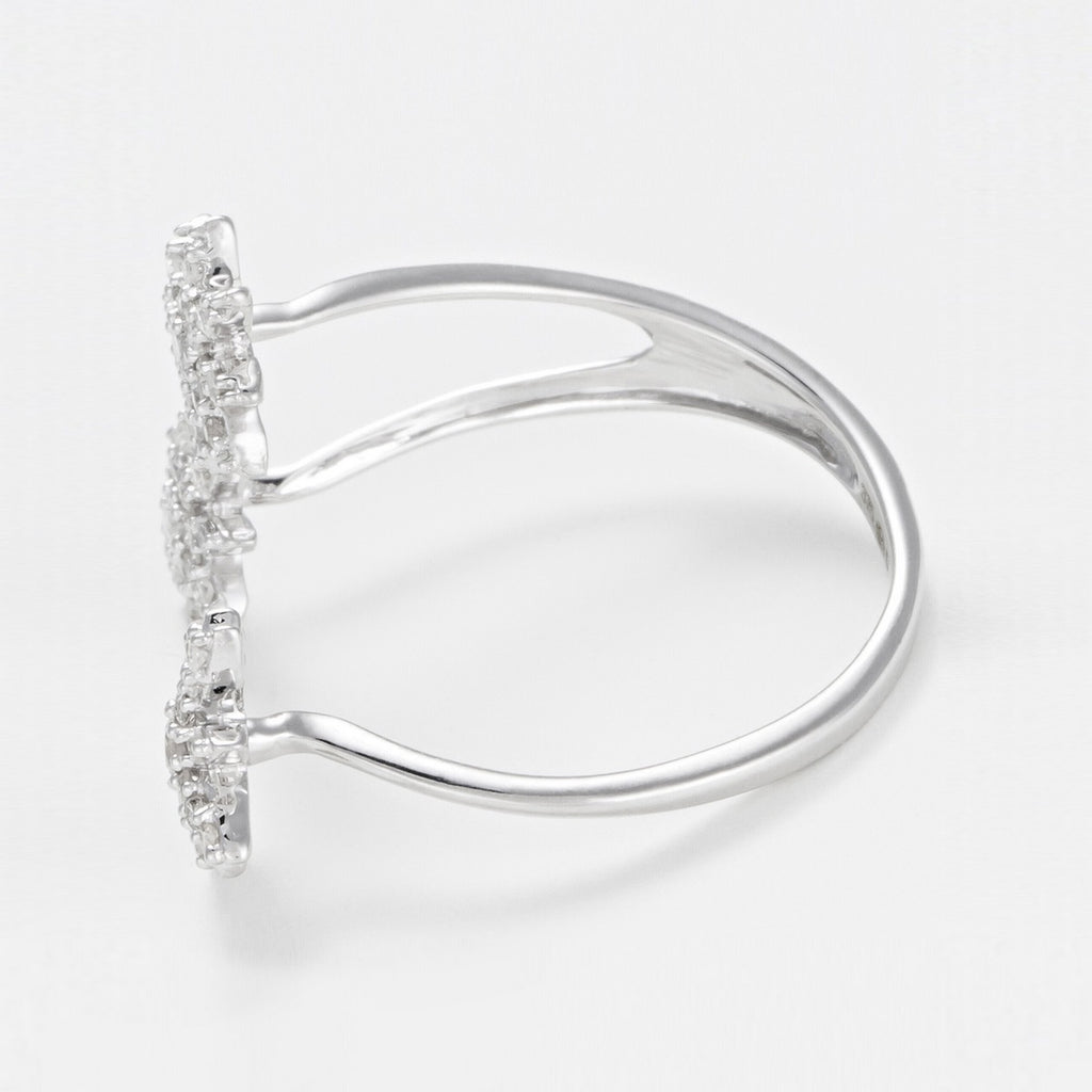 Bague "Bouquet Glacé" D0,20/55 - Or Blanc