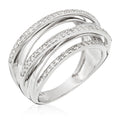 "Voltaire Interlacing" Ring, 0.5/85 mm diameter - 375/1000 White Gold