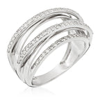 "Voltaire Interlacing" Ring, 0.5/85 mm diameter - 375/1000 White Gold