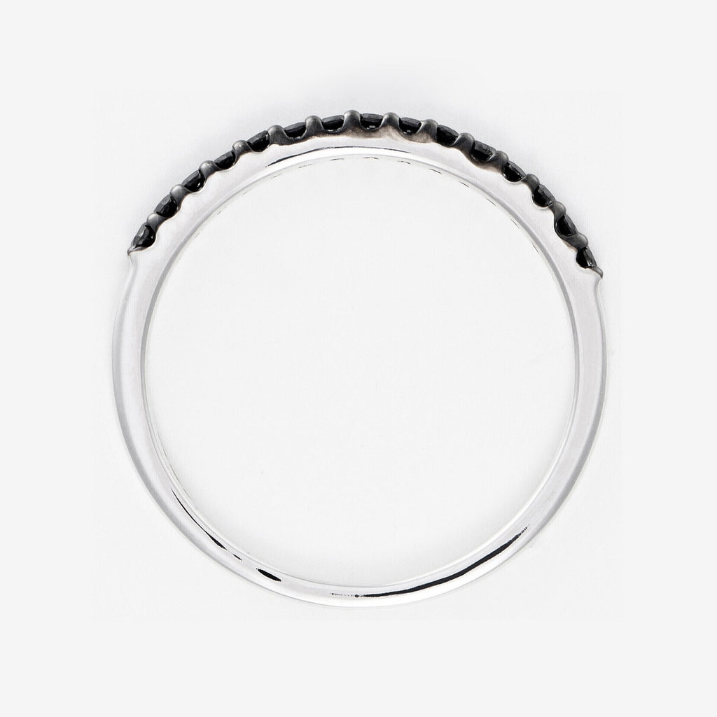 "Sobriété" Ring, Black 0.14Ct/15 - 375/1000 White Gold