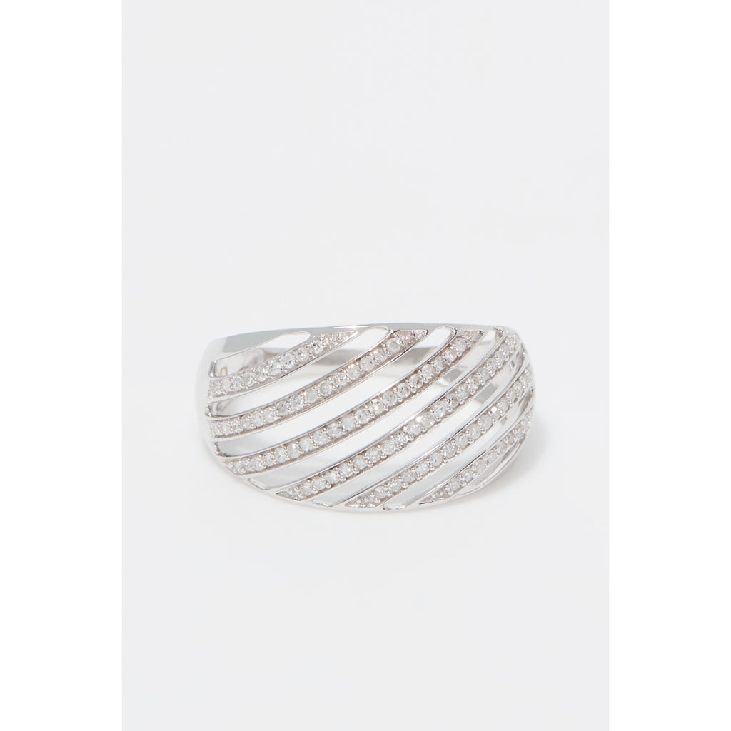Anillo "La Splendide" D0.25/86 - Oro blanco 375/1000