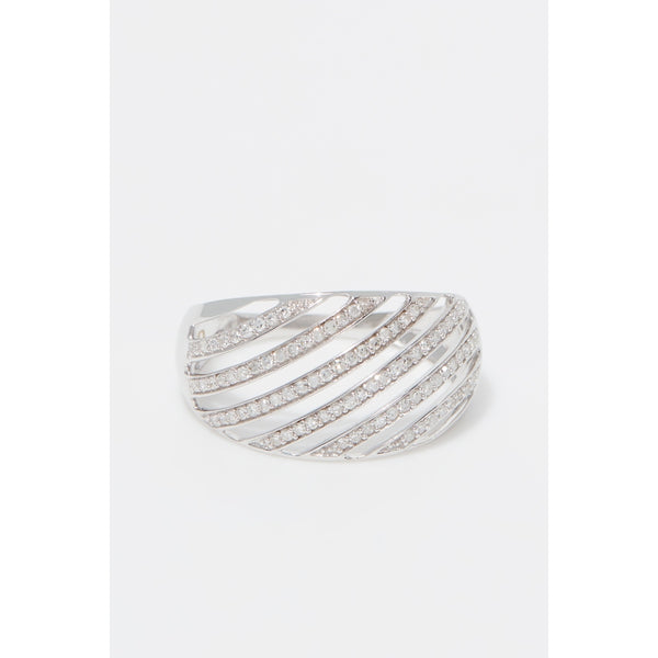 Anillo "La Splendide" D0.25/86 - Oro blanco 375/1000