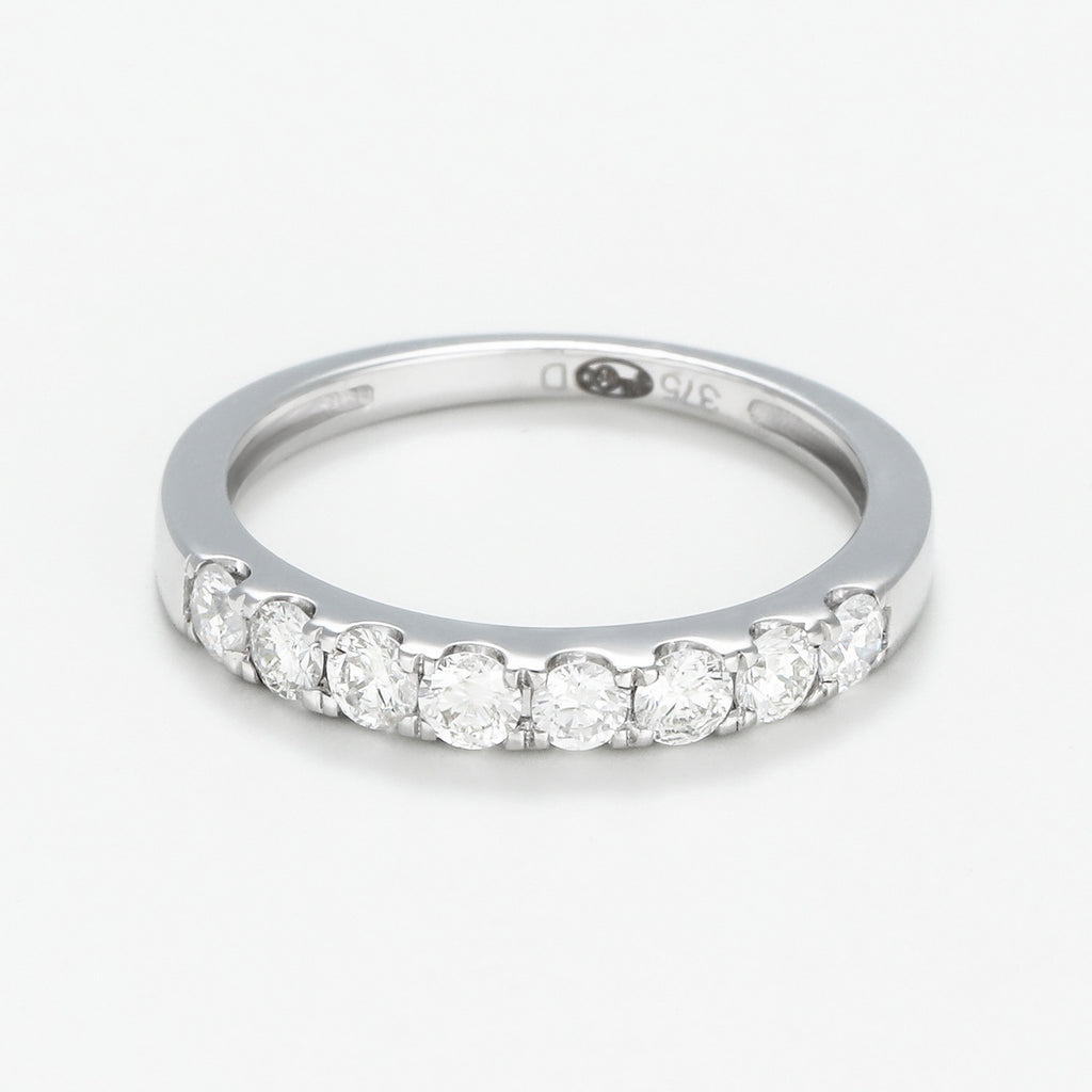 Anillo de diamantes "Rommani" D 0.50/8 - Oro blanco 375/1000