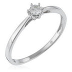 Bague "Solitaire Envoûtant" Diamant 0,11/1 - Or Blanc