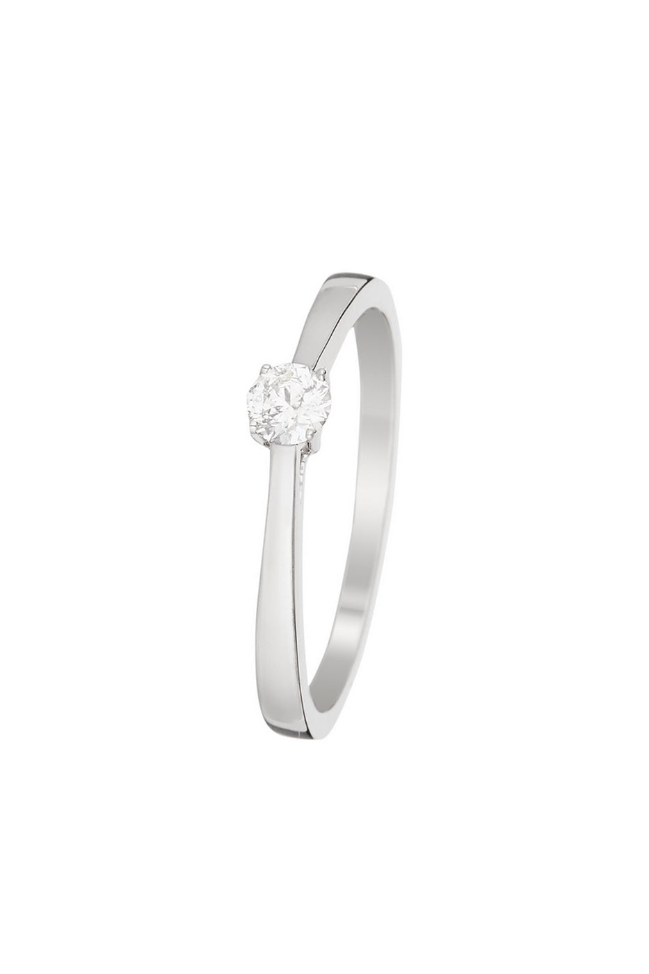 Anillo “Envoûtant Solitaire” D0.11/1 – Oro blanco 375/1000