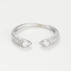 Anillo "Paloma" D0.60/46 - Oro blanco 375/1000
