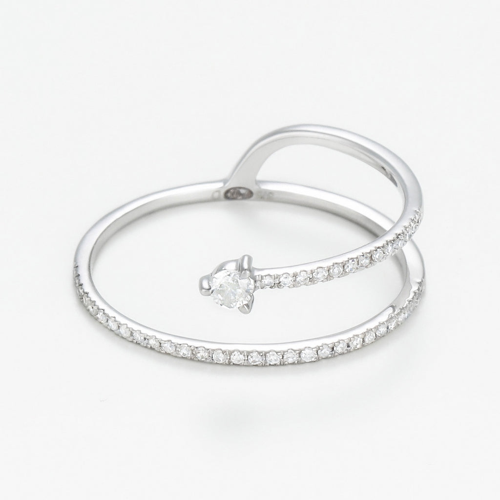 Bague Diamants "San Diego" D 0,15/43 - Or Blanc