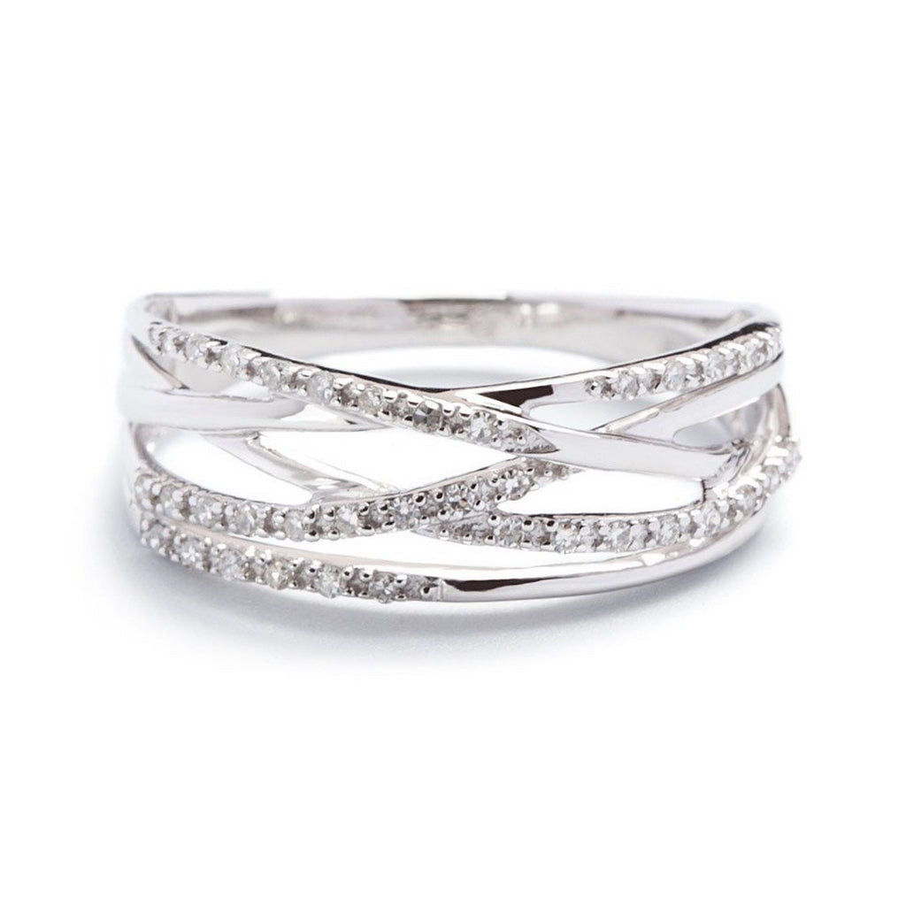 Ring “Entrelacs Eternel” Diamonds D0.18Ct/36 – White Gold