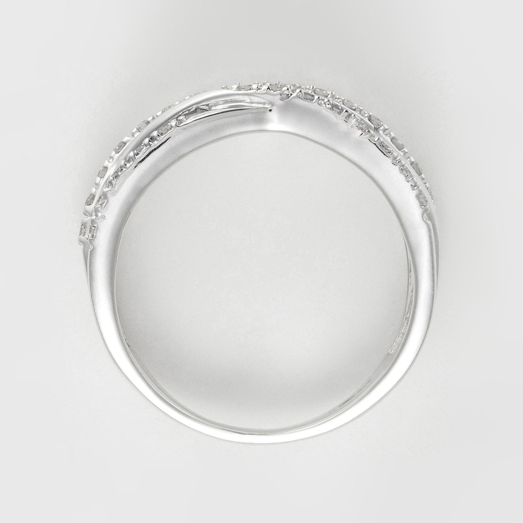 Ring “Entrelacs Eternel” Diamonds D0.18Ct/36 – White Gold