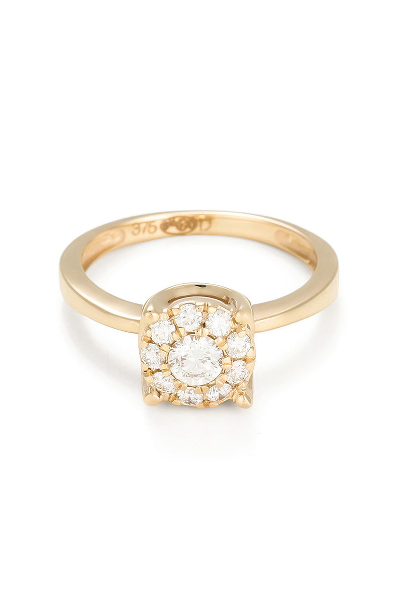 Bague "Brillant Luciana 0,50" Diamants 0,23Ct/1 & 0,27/9
