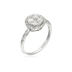 "Pompadour" Ring with 0.74Ct/41 Diamonds - 375/1000 White Gold