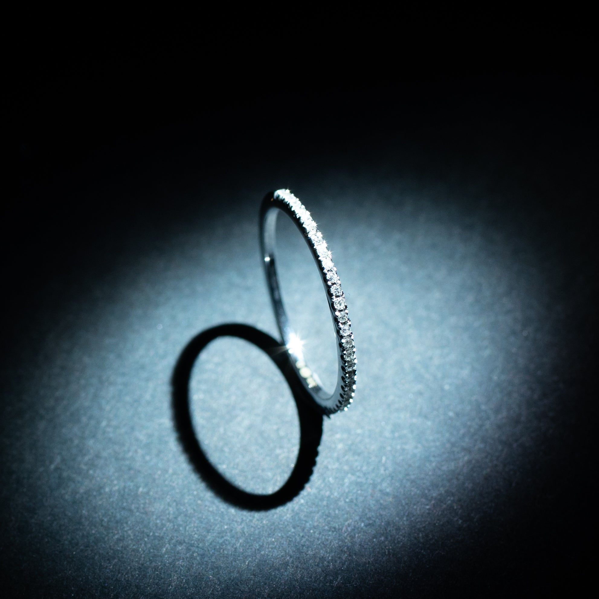 Anillo "Belle Alliance Full Tour" Diamantes 0.16Ct/54 - Oro blanco 375/1000