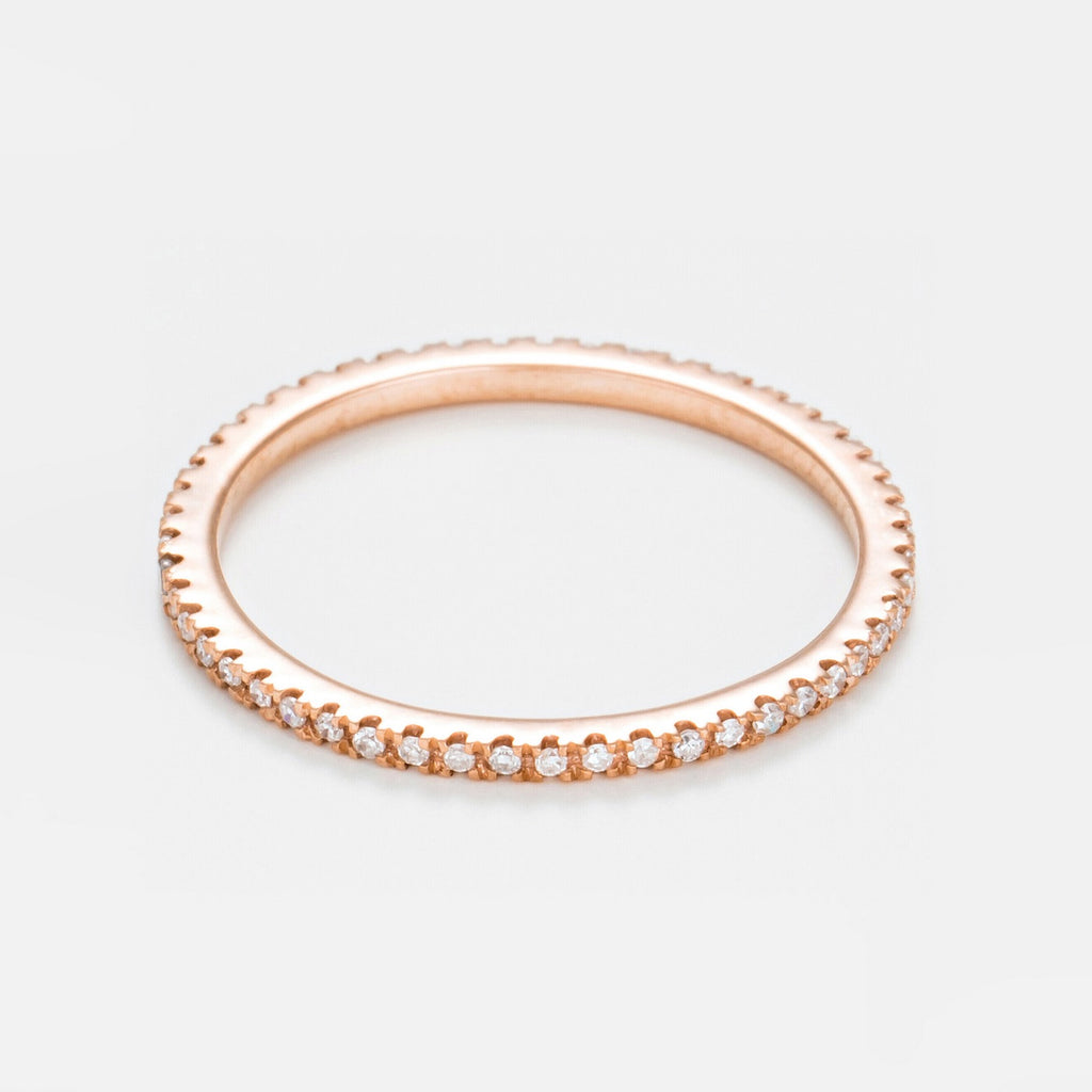 Ring "Belle Alliance Tour Complet" D0.16Ct/54 - 375/1000 Rose Gold