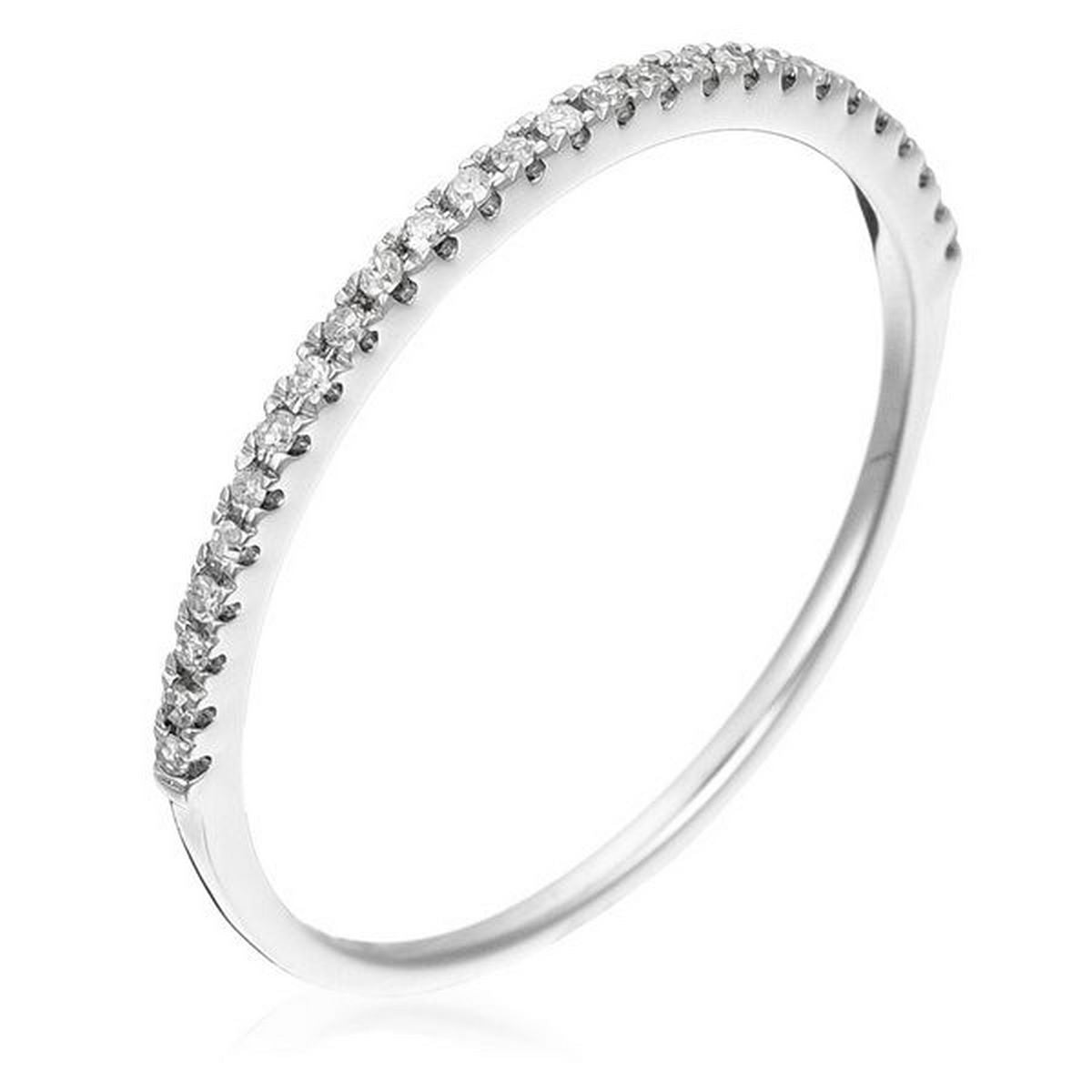 Bague "Belle Alliance" Diamants 0,08Ct/28 - Or Blanc