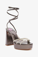 Babsy Crystal Platform Sandals - Licorice - Women