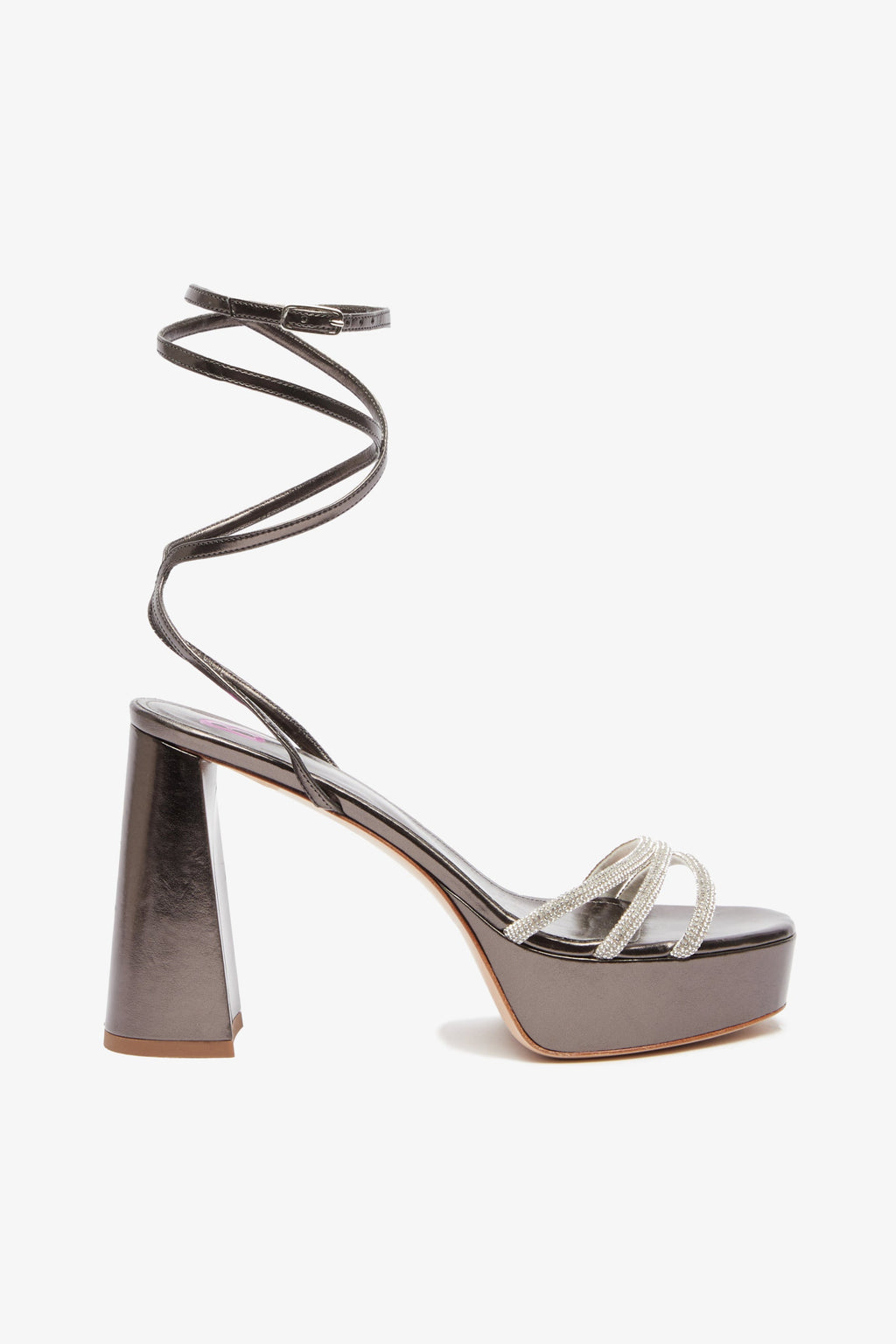 Babsy Crystal Platform Sandals - Licorice - Women
