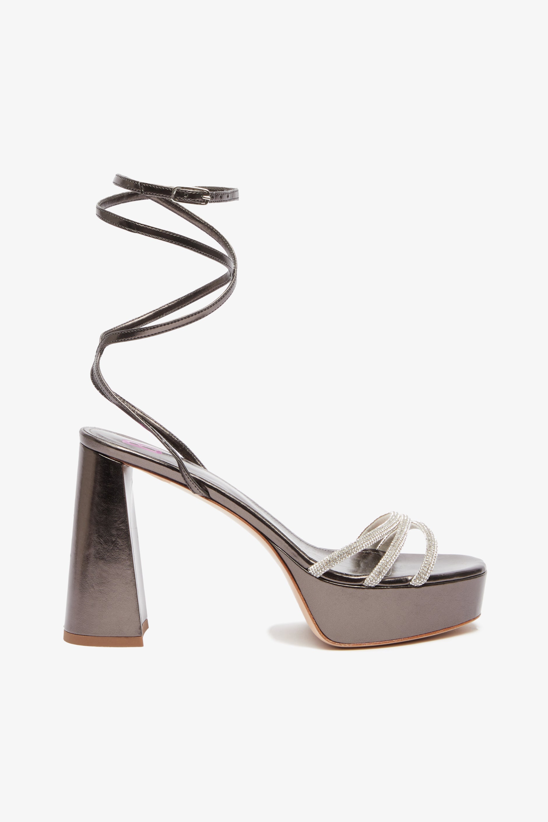 Babsy Crystal Platform Sandals - Licorice - Women