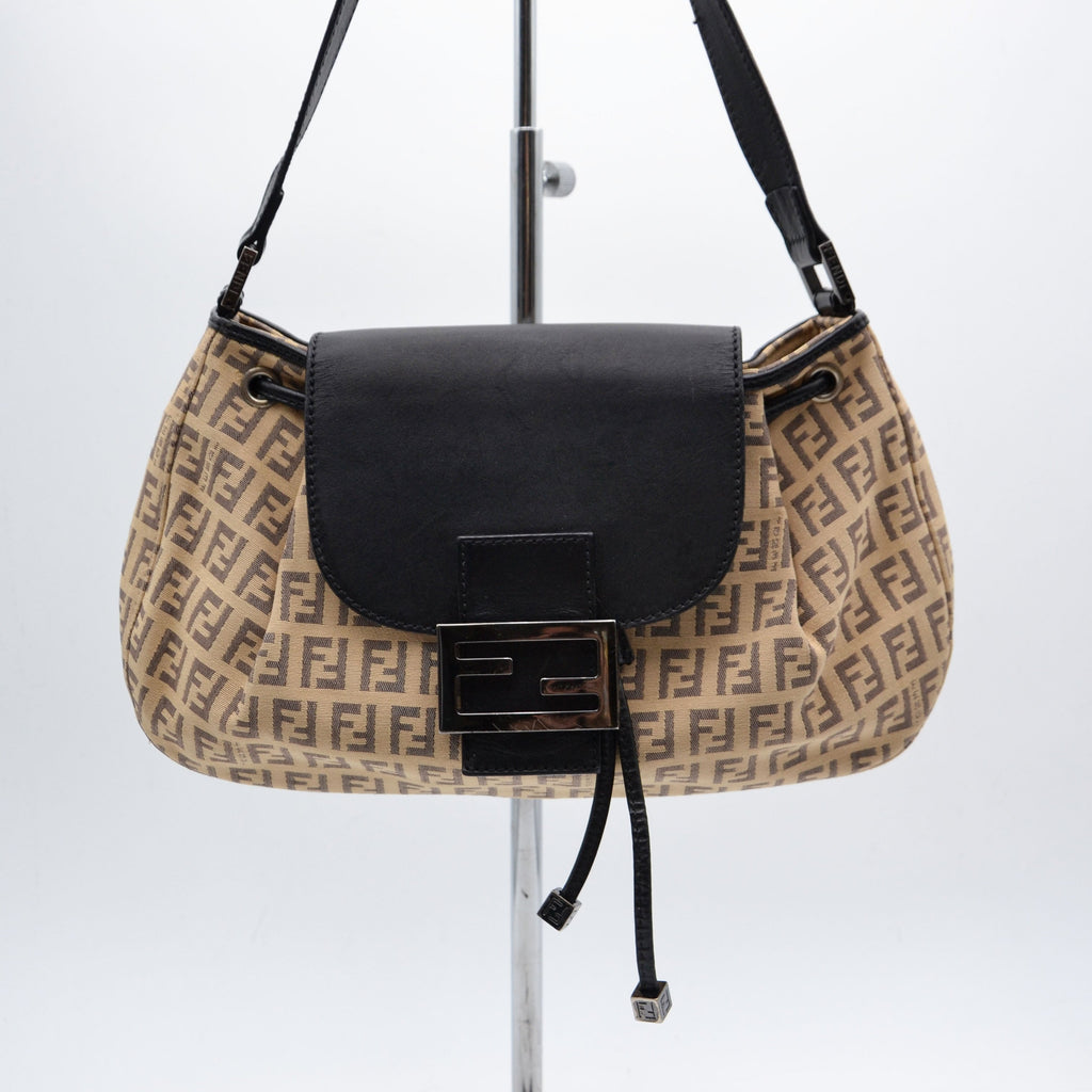 Fendi Vintage Zucchino Canvas Baguette Bag