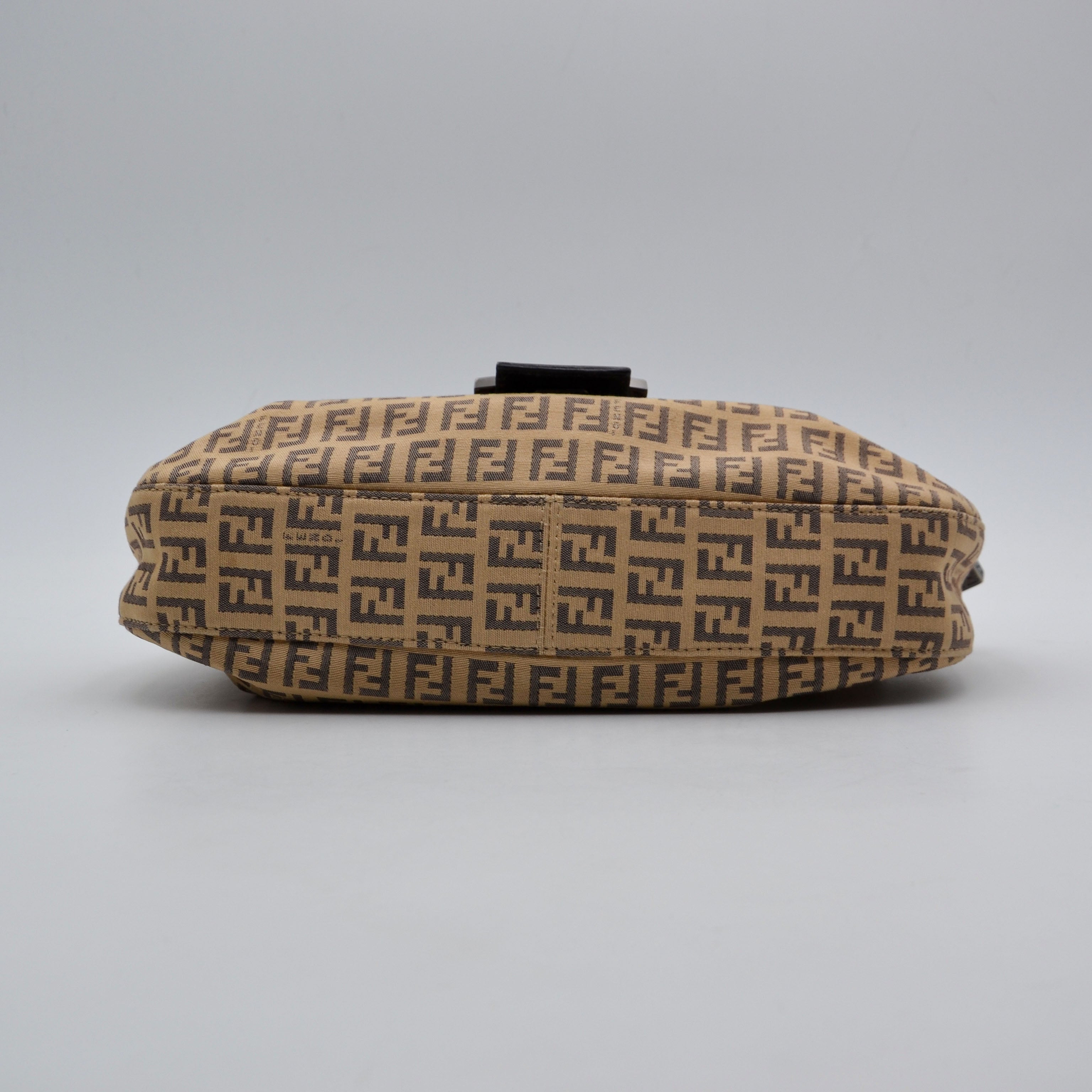 Fendi Vintage Zucchino Canvas Baguette Bag