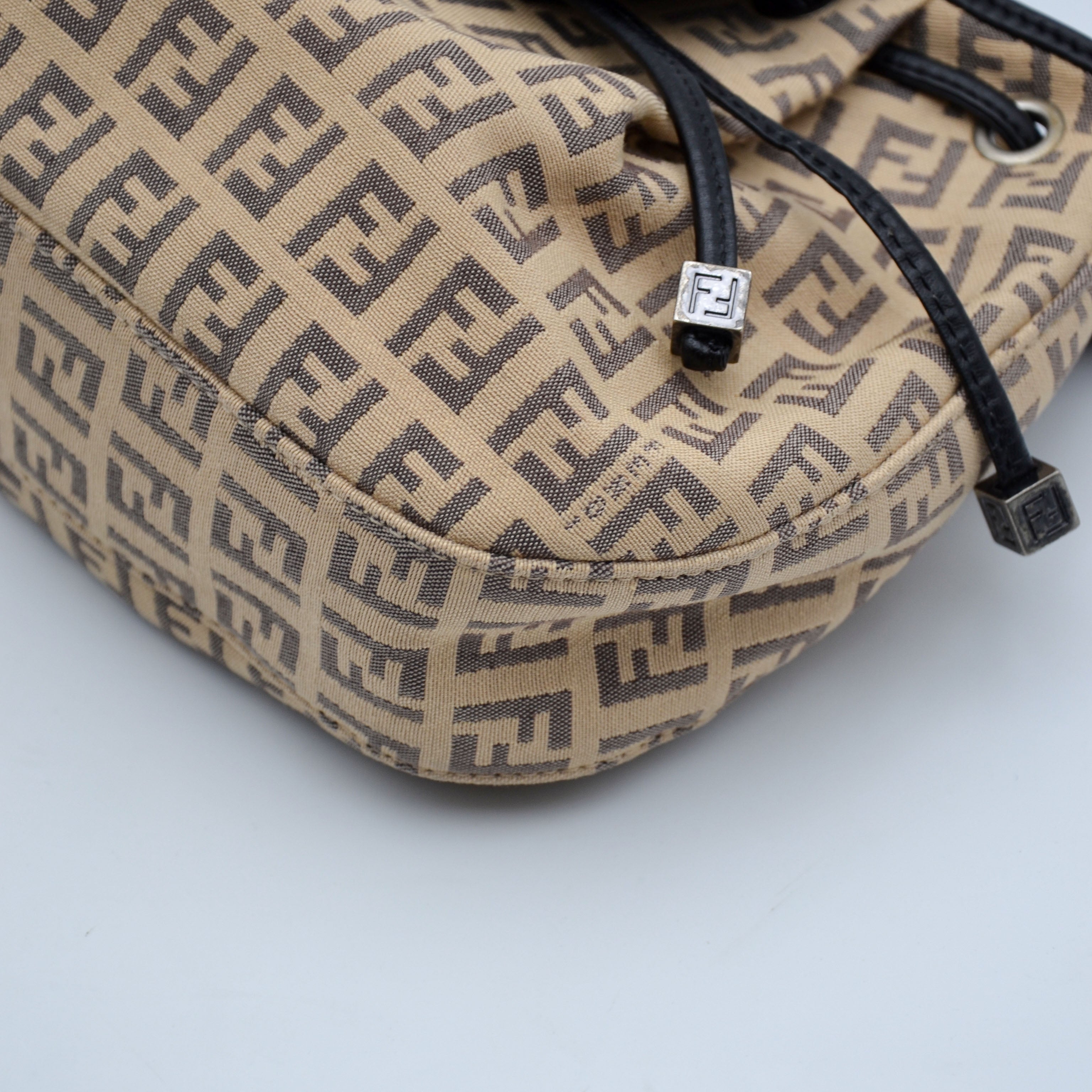 Fendi Vintage Zucchino Canvas Baguette Bag