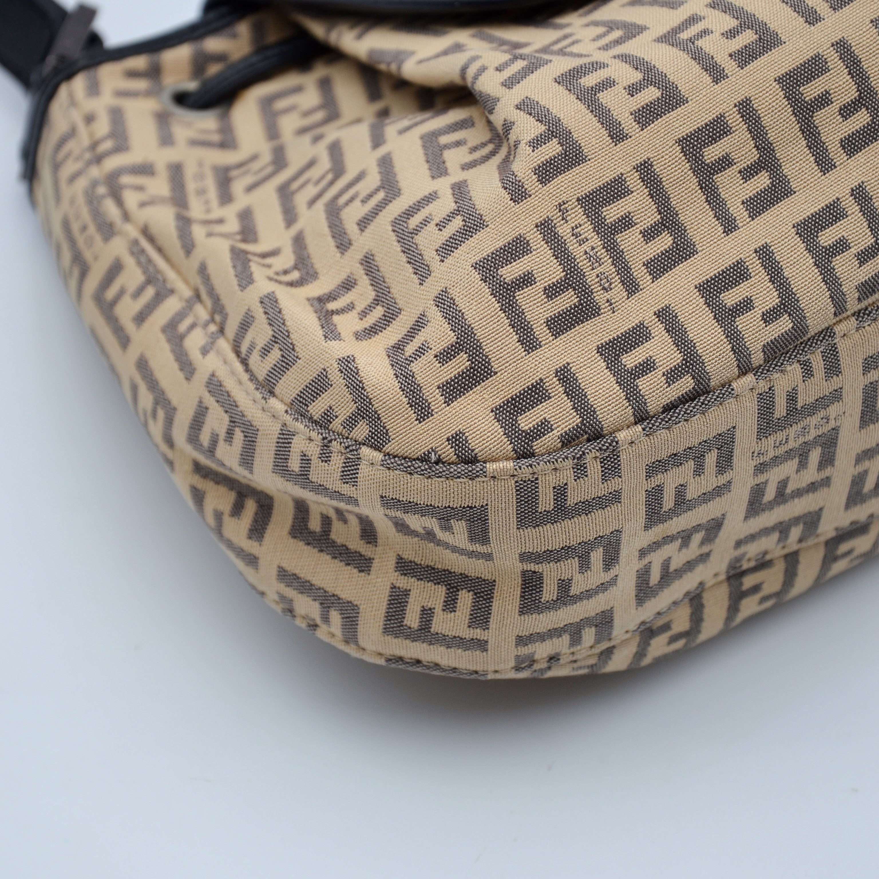 Fendi Vintage Zucchino Canvas Baguette Bag