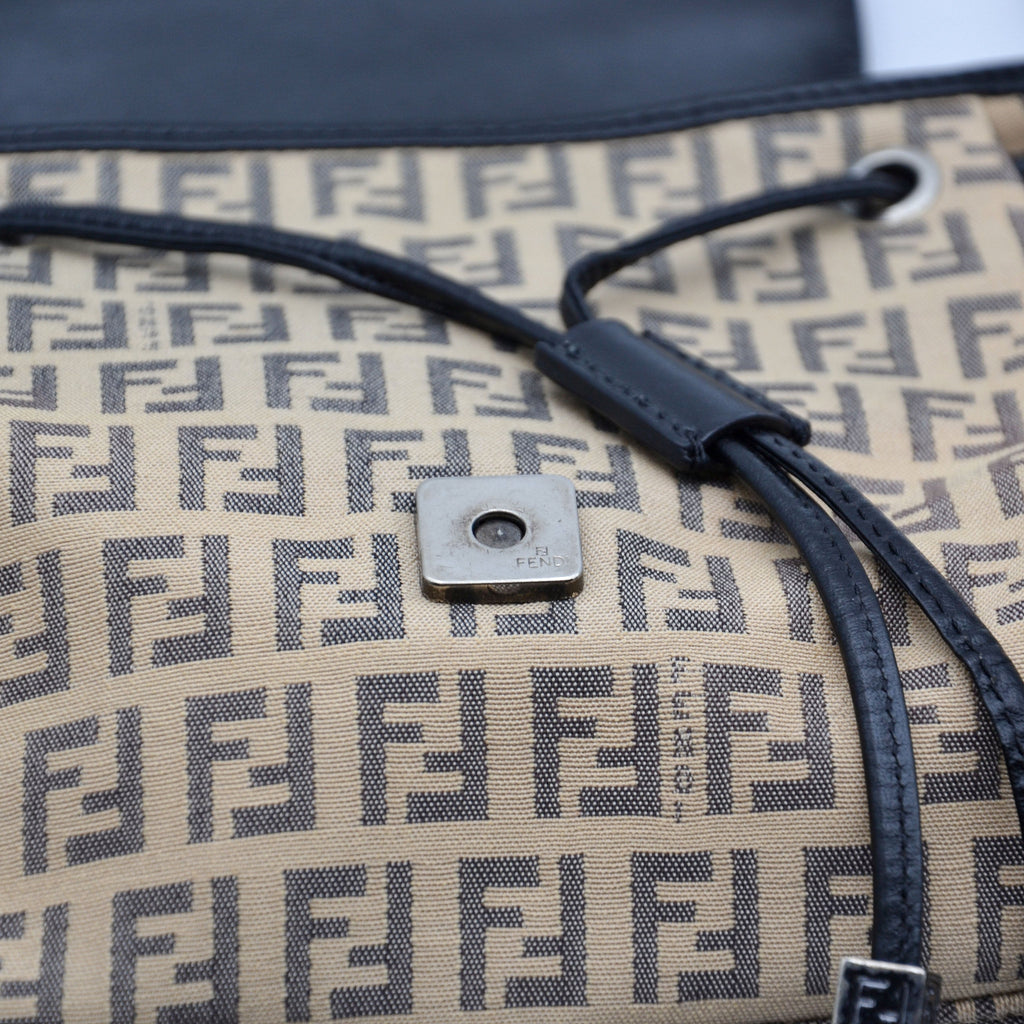 Fendi Vintage Zucchino Canvas Baguette Bag