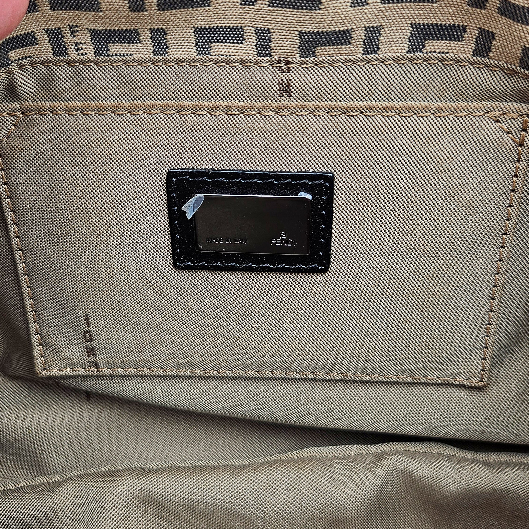 Fendi Vintage Zucchino Canvas Baguette Bag