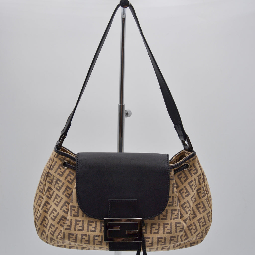 Fendi Vintage Zucchino Canvas Baguette Bag