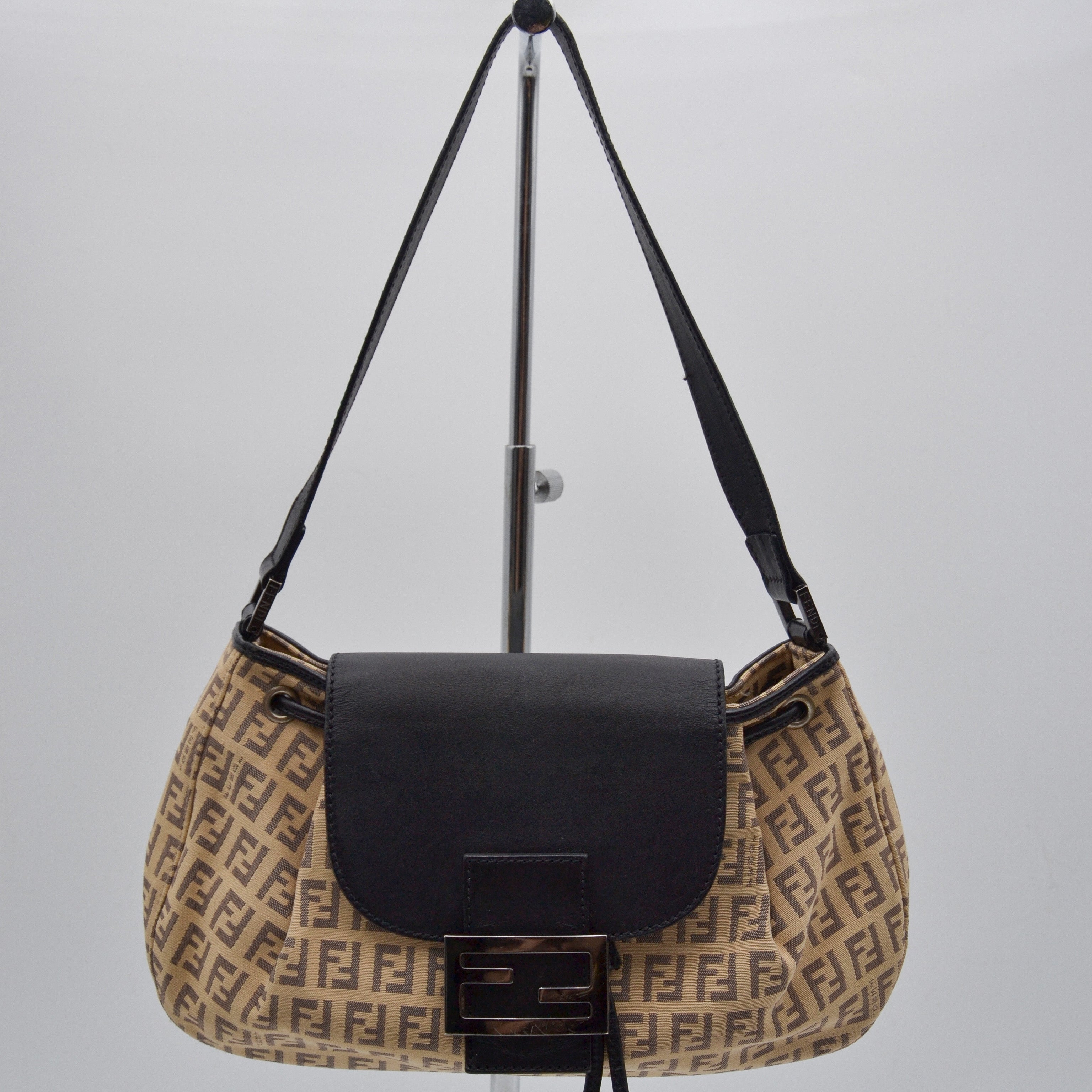 Fendi Vintage Zucchino Canvas Baguette Bag