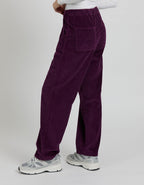 Pantalon Straight Baltimore Velvet - Berry - Femme