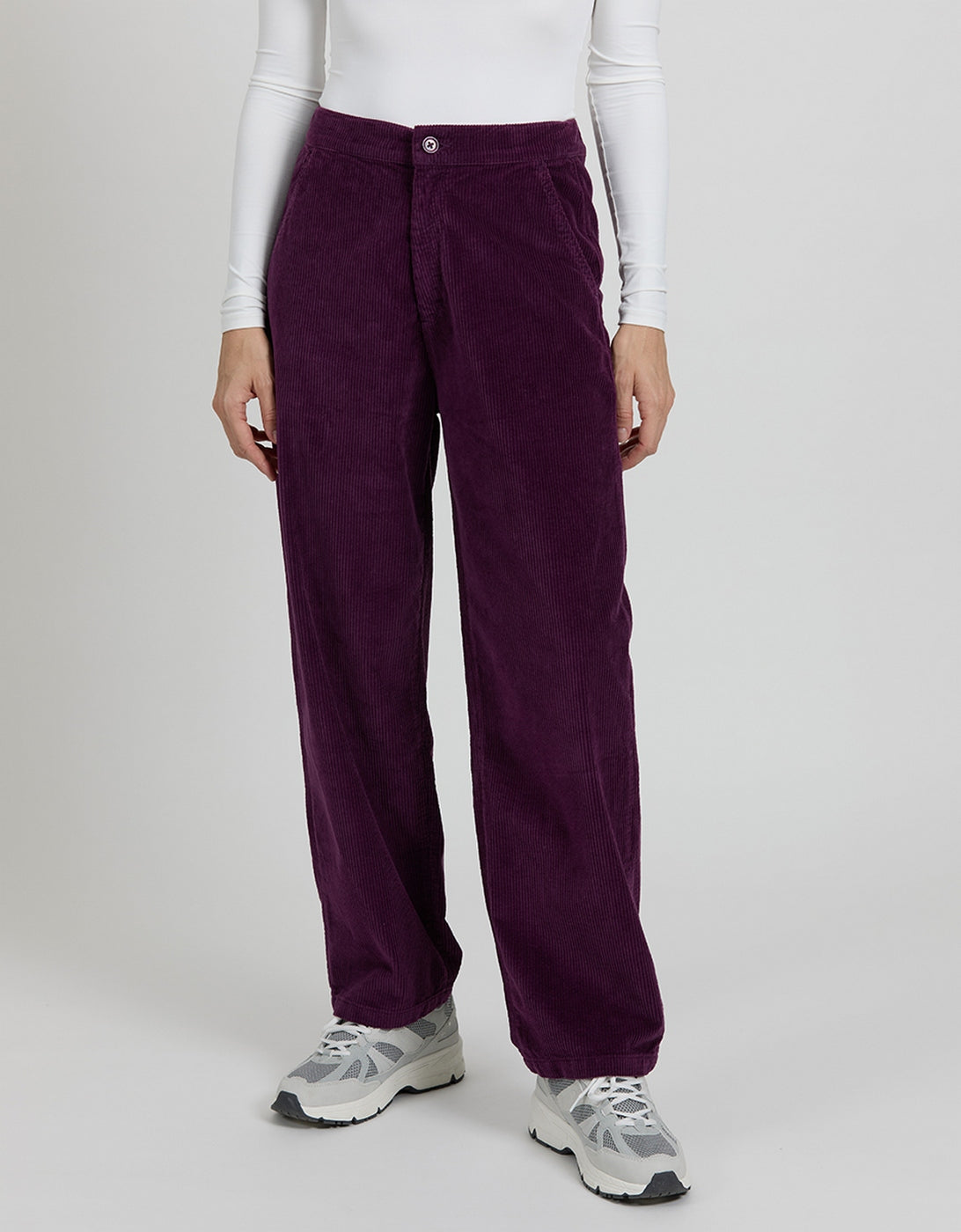 Pantalon Straight Baltimore Velvet - Berry - Femme