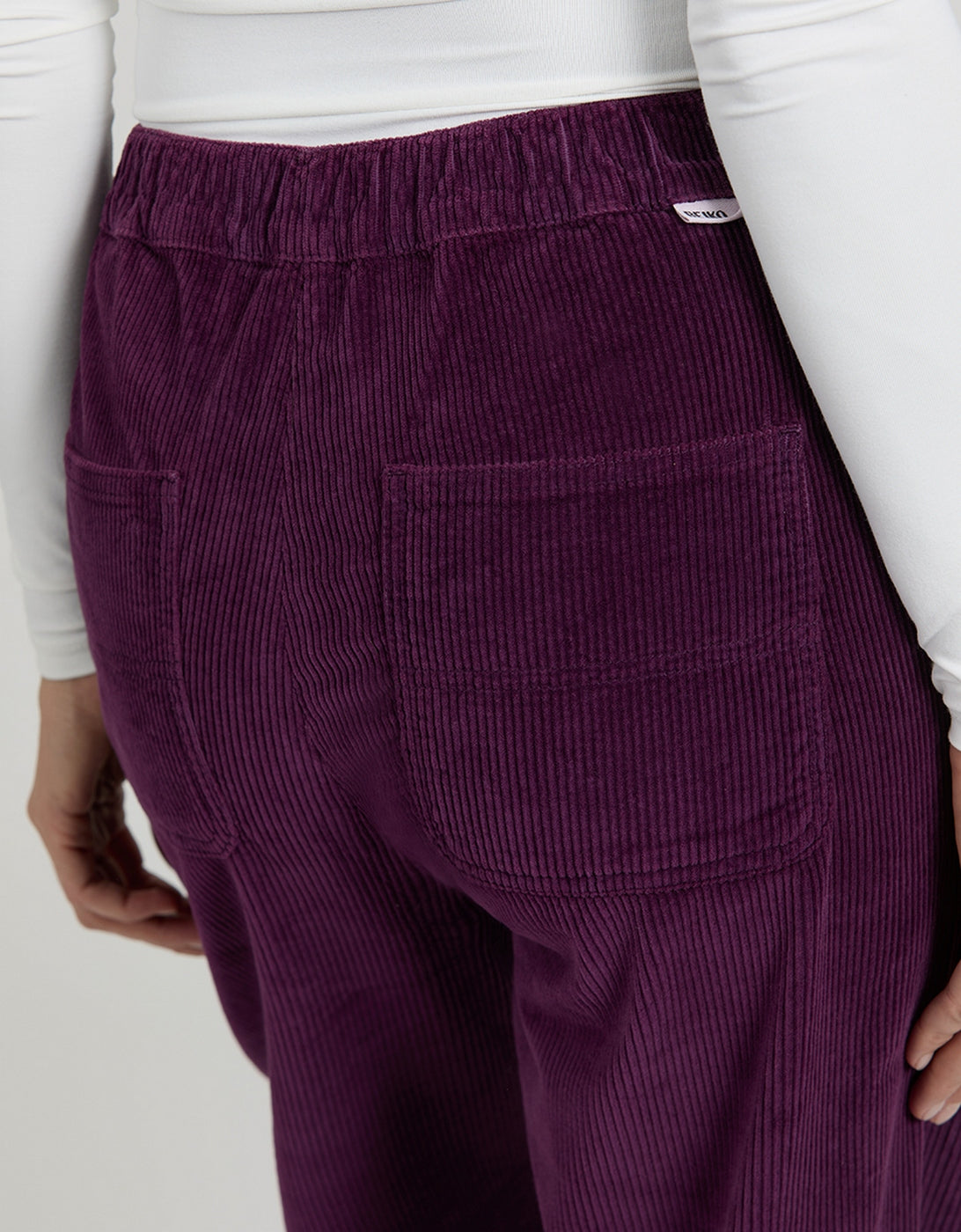 Pantalon Straight Baltimore Velvet - Berry - Femme