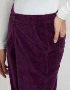 Pantalon Straight Baltimore Velvet - Berry - Femme