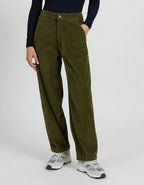 Pantalon Straight Baltimore Velvet - Kaki - Femme
