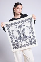 Bufanda bandana Tiger de cachemira - Negro y blanco - Unisex