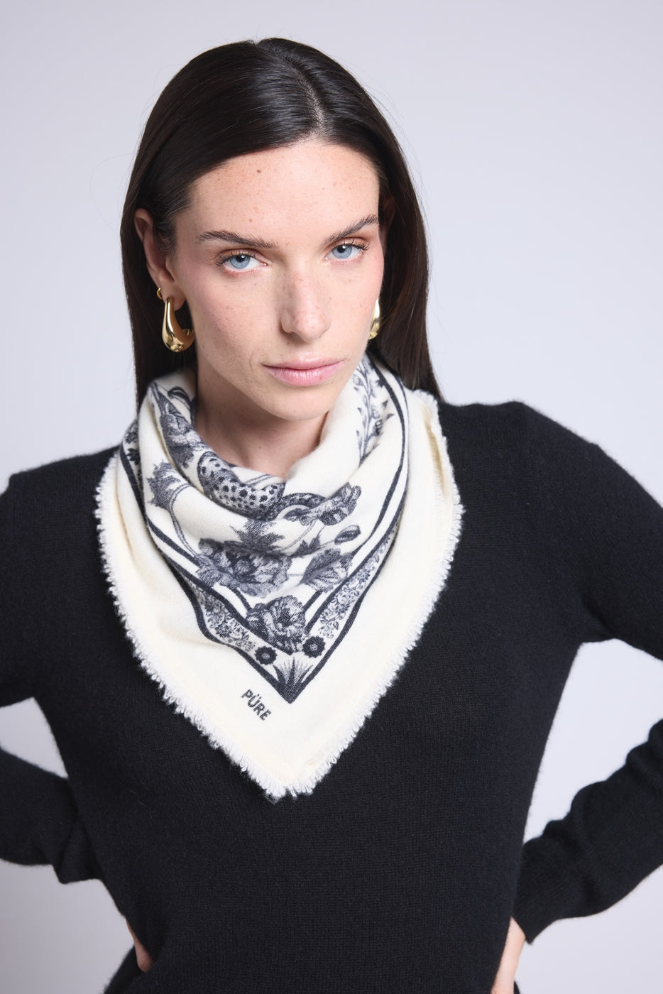 Tiger Bandana Tiger Bandana Scarf - Black & White - Mixed