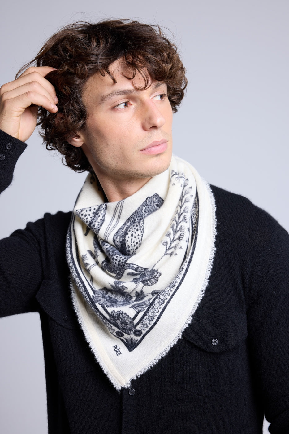 Tiger Bandana Tiger Bandana Scarf - Black & White - Mixed