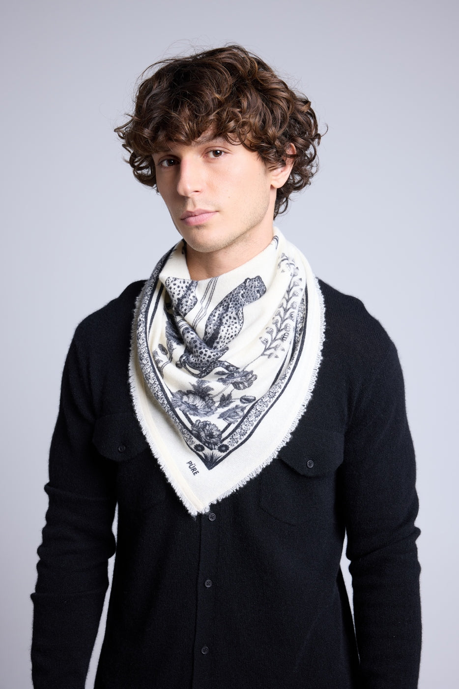 Tiger Bandana Tiger Bandana Scarf - Black & White - Mixed