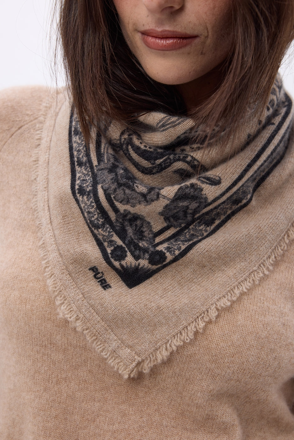 Bandana Tiger - Beige Creme Noir - Enfant