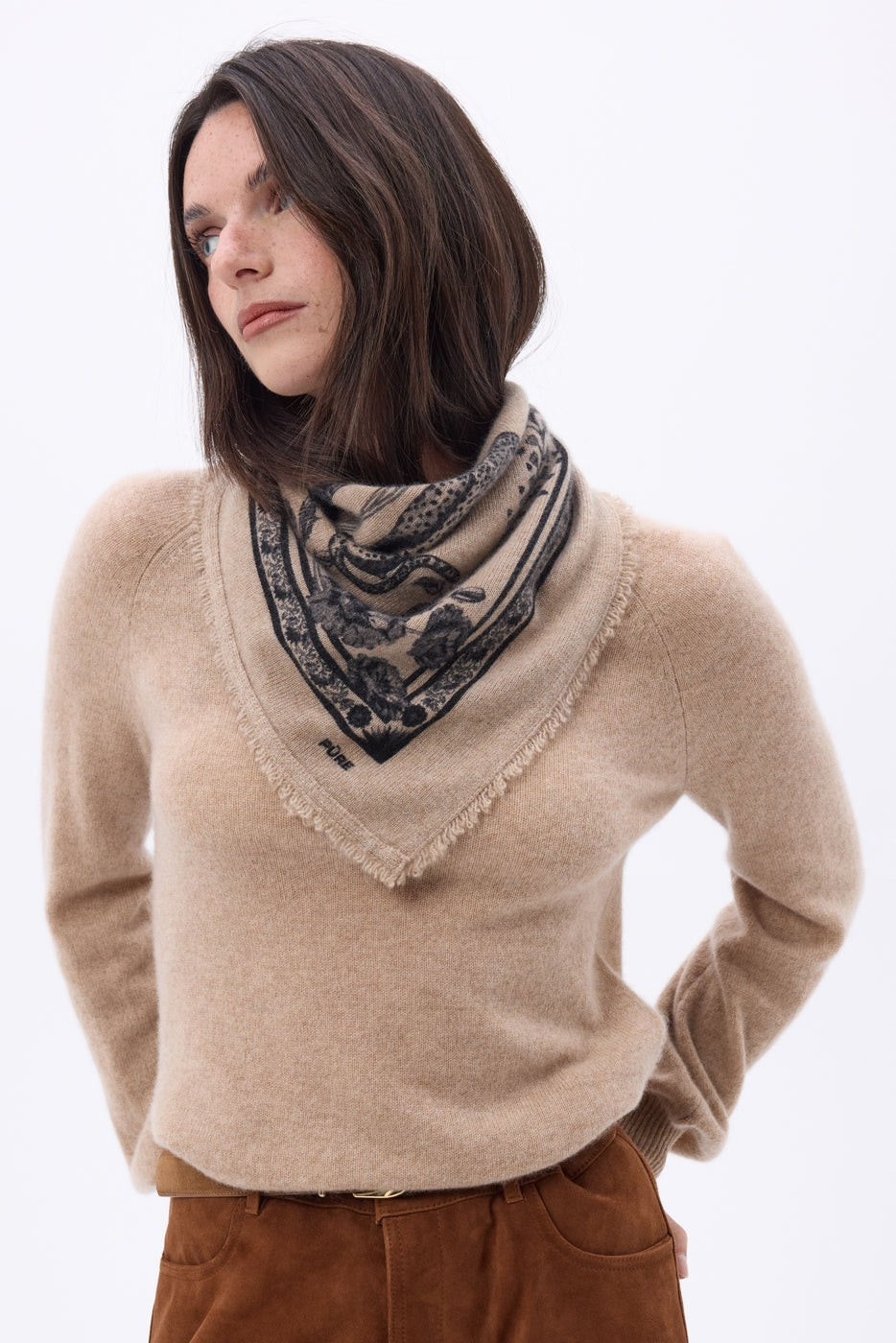 Bandana Tiger - Beige Creme Noir - Enfant