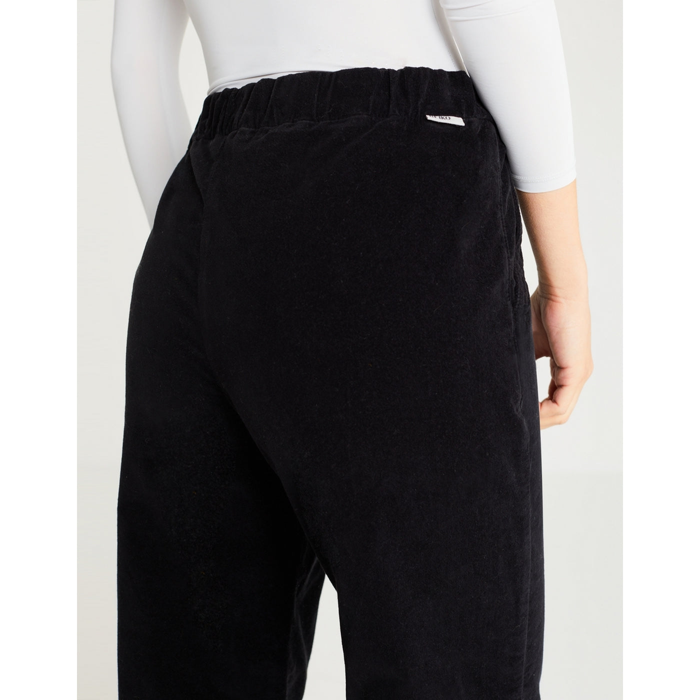 Pantalon Baggy Bari Velvet - Black - Femme