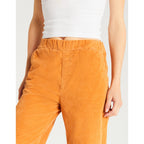 Pantalon Baggy Bari Velvet - Pecan Brown - Femme