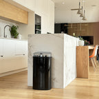Bote de Basura Largo Automático de Acero Inoxidable - 42L - Negro