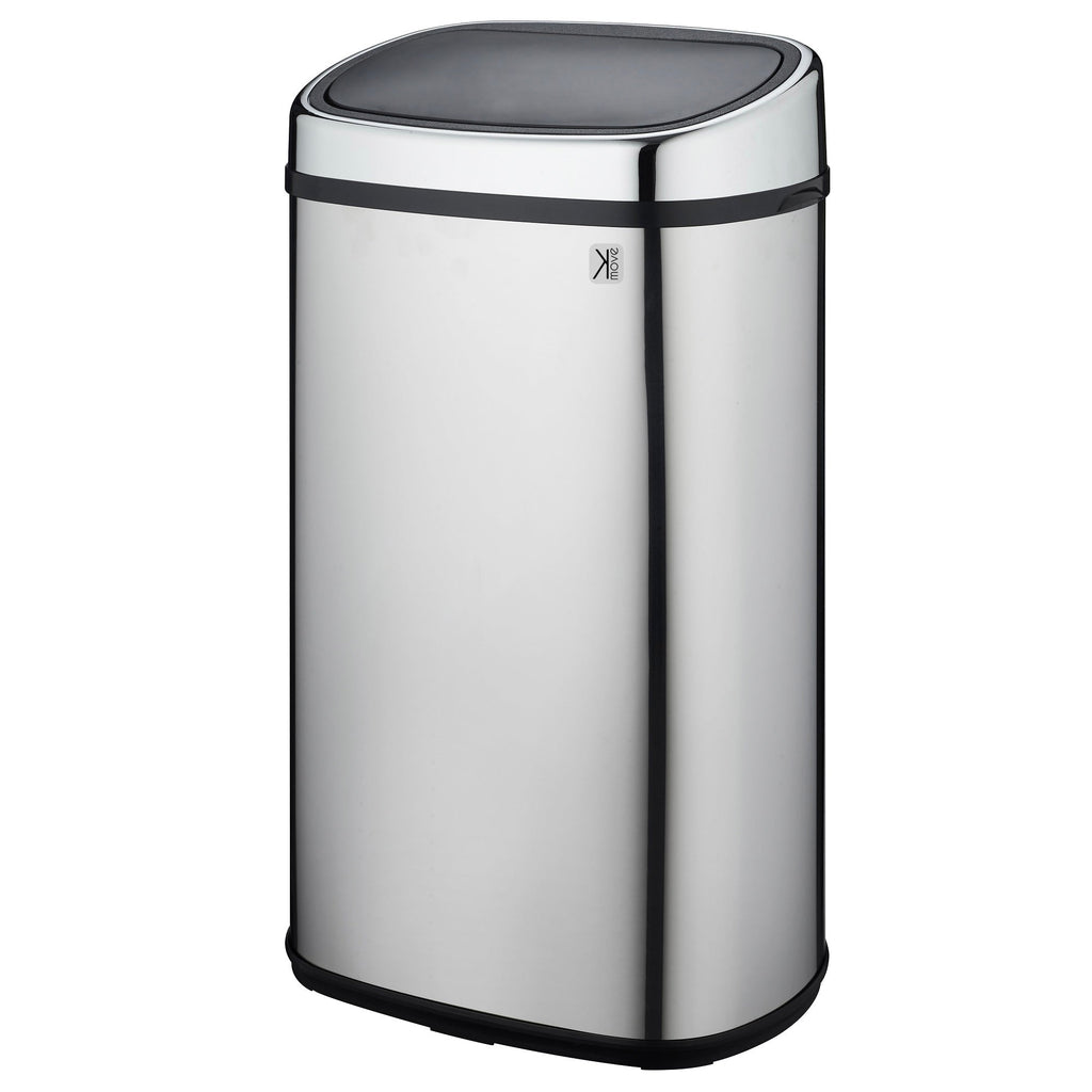 Papelera Inox City Push Pressure - 58L - Plata