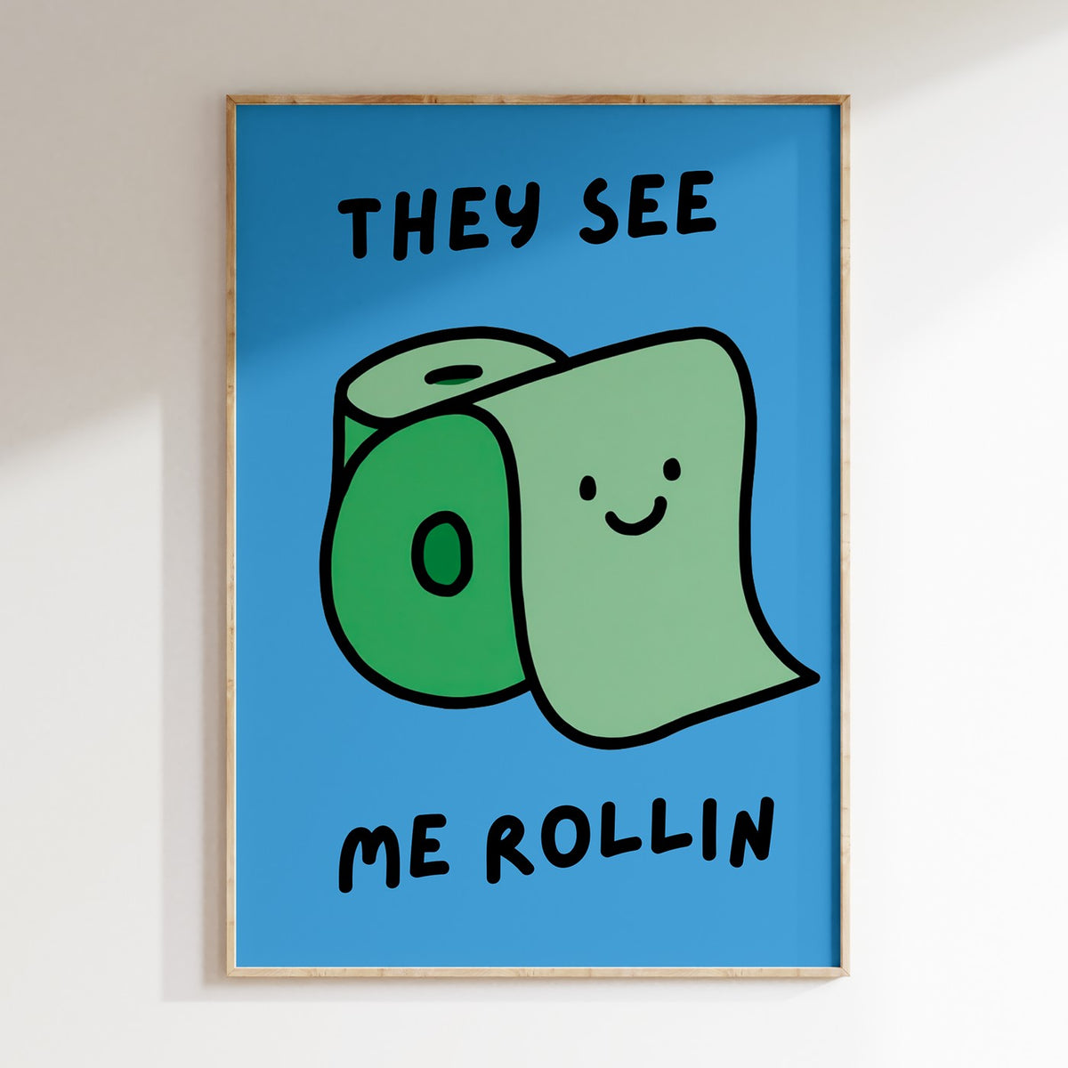 Bath - Affiche They See My Rollin - Bleu