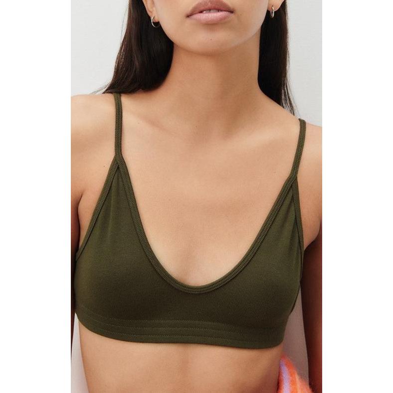 Thin-Strap Bralette - Khaki - Women