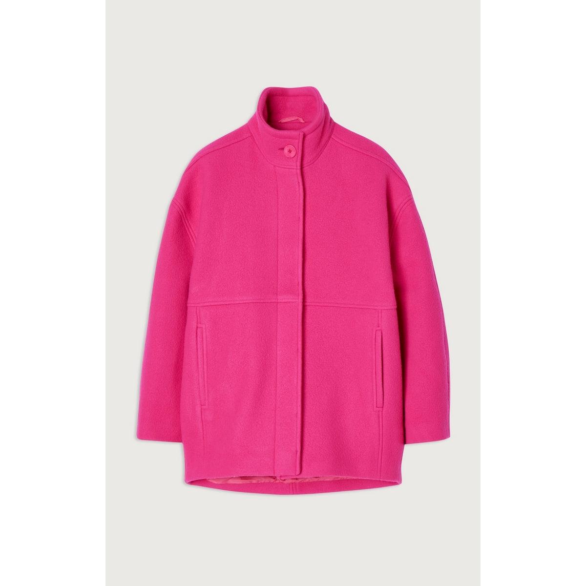 Manteau Court Boule - Fuchsia - Femme