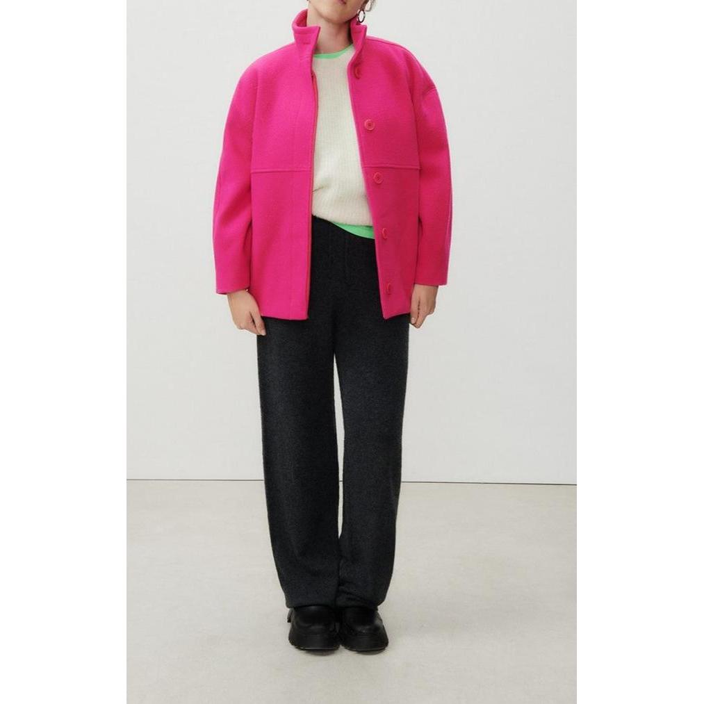 Manteau Court Boule - Fuchsia - Femme