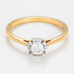 Anillo "Amoureuse 0.33" D0.30Ct/1+0.03 Ct/12 - Oro Amarillo 750/1000
